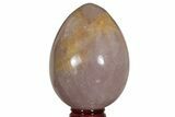 Polished Rose Quartz Egg - Madagascar #210195-1